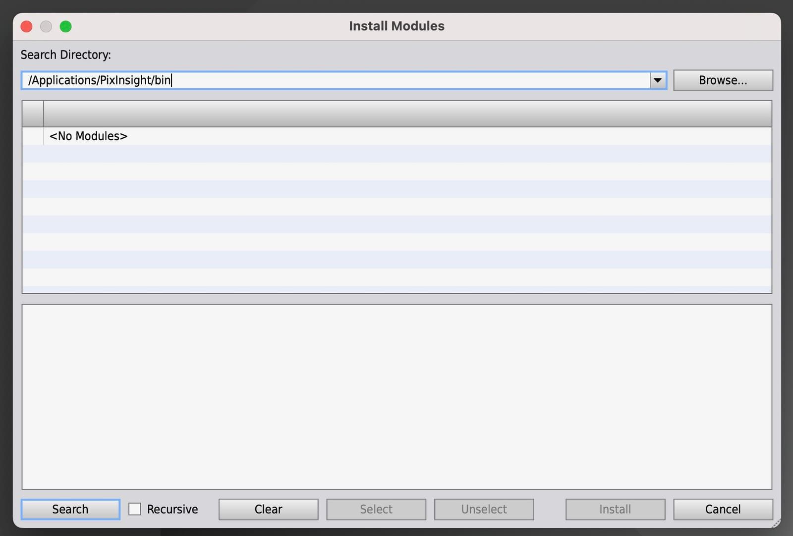 PixInsight Install Modules
